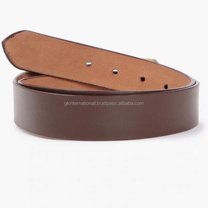 Cinturón informal de cuero de primera calidad hecho a mano, hebilla de latón sólido fuerte, color bronceado, hecho con remaches pesados - Product Image 5