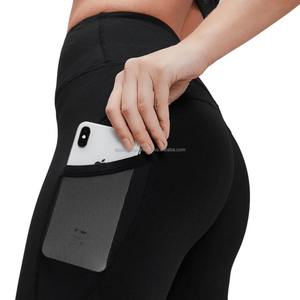 2024 logotipo personalizado suave cintura alta XL pantalones de entrenamiento mallas de yoga sin costuras para damas para correr Atlético - Product Image 1