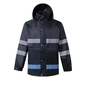 Özel erkekler güvenlik kış ceket yüksek görünürlük iş elbisesi giysi yansıtıcı ceket Hi Vis floresan ceketler 2024
