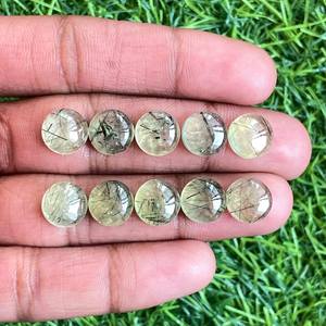 อัญมณีทรงกลม prehnite อัญมณีหลวม10ชิ้นสำหรับงานฝีมือและการออกแบบเครื่องประดับ DIY - Product Image 2