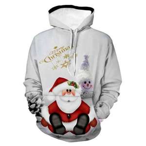 Sudaderas CON CAPUCHA DE Navidad de alta calidad 100% algodón sudaderas con capucha de Navidad polar 3D impreso bordado sudaderas con capucha de Navidad - Product Image 3