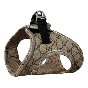 Imbracatura per cane gatto in pelle a tripla serratura 28-34 cm X-Beige piccolo - Product Image 1