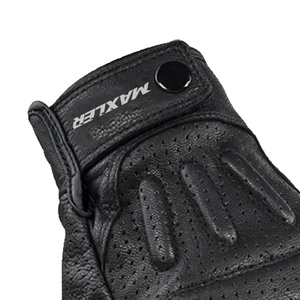 Gants de moto en cuir pour sports motorisés, course, compatibles écran tactile, pour hommes et femmes, noirs, prix de gros - Product Image 6