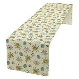 Chemin de table en fausse fourrure avec paillettes argentées | Longue décoration de table enneigée de Noël en hiver | Fournisseur OEM en gros - Product Image 1