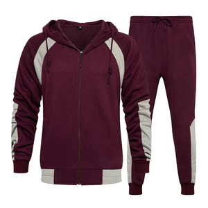 Wholesale Men's Sportswear High Quality Knitted Tracksuits Best Price Two Piece Hooded Outerwear Sets for Winter - Product Image 1