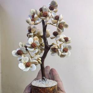 Gomti Chakra et Rudraksha Arbre avec 150 perles Arbre à énergie spirituelle pour la prospérité et la protection Arbre à pierres précieuses de guérison - Product Image 2