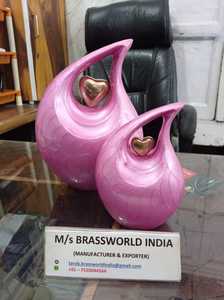 Black and Golden Heart Aluminum Adult Cremation <b>Urns</b> Hot Selling <b>Large</b> Human Ashes Cremation <b>Urns</b> With Teardrop Shape - Product Image 5