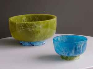 Tazón para Ensalada de Poliresina Verde Menta Moderno y Ecológico, Hecho a Mano, para Mesa de Cocina, Soporte Duradero para Fiestas, Bodas, Hoteles y Hogar - Product Image 4