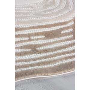 Alfombra Moderna Netline AR001 Cream Amorf, Alfombra de Polipropileno y Poliéster para el Hogar, Fácil de Limpiar, Duradera, Antideslizante, Juego de Alfombras - Product Image 2