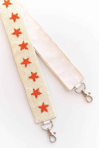 Correa de Punto de Cruz Morada Hecha a Mano con Estrellas Blancas y Doradas, Accesorio de Bordado en Lienzo - Product Image 2