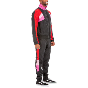 Ensemble de survêtement en nylon personnalisé pour homme, ensemble de jogging sportif zippé, ensemble coupe-vent, veste et pantalon de jogging deux pièces pour homme - Product Image 2