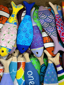 Tambour de poisson en bois pour chants religieux, instrument de percussion sculpté en gros - Product Image 6