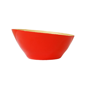 Cuenco de bambú hilado redondo rojo OEM de estilo agradable para servir alimentos, utensilios de cocina ecológicos, cuenco para servir al por mayor de Vietnam - Product Image 1