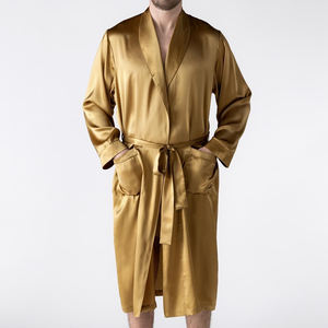 Pijamas de Seda Satén de Lujo Transpirables Personalizados para Hombre 2025, Talla Personalizada, Camisón, Traje de Dormir, Ropa de Dormir de Verano - Product Image 4