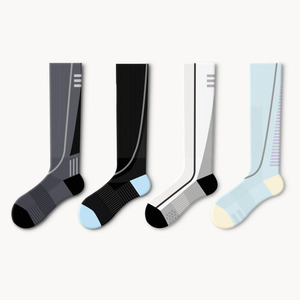 Calcetines deportivos de compresión para hombre y mujer, calcetines de algodón con logotipo personalizado para correr, baloncesto, fútbol, ciclismo, fabricante de alta calidad - Product Image 1