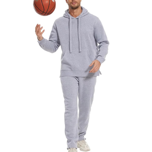 Couleur unie tricot pull survêtement hommes 2 pièces ensemble vêtements d'extérieur ensembles tricoté sweats à capuche pantalon surdimensionné à capuche Fit Joggers costumes - Product Image 5