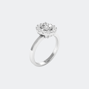 Anillo Solitario con Diamante Cultivado en Laboratorio de Corte Ovalado de 0.80CTW en Oro Blanco, Amarillo o Rosa |   Anillo de Lujo con Diamante Ovalado Solitario de Primera Calidad - Product Image 5