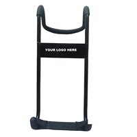 Haltères en acier robuste avec crochets de sécurité en caoutchouc – Noir, taille personnalisée, accessoire de musculation pour la gym et le fitness, protection des épaules, sur mesure