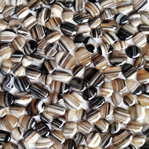 Venta al por mayor ágata negra natural suelta suave cabujón piedra preciosa diseñador negro ágata para hacer joyas lote - Product Image 3