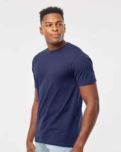 Tultex-T-shirt en jersey lourd-T-shirt 290 classique Airlume en coton peigné avec logo personnalisé en polyester-T-shirt marine en coton pour homme - Product Image 2