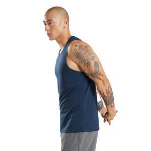 Camiseta sin mangas de alta calidad con cuello redondo para gimnasio para hombre, diseño de logotipo personalizado, tejido de punto informal de poliéster transpirable competitivo - Product Image 4