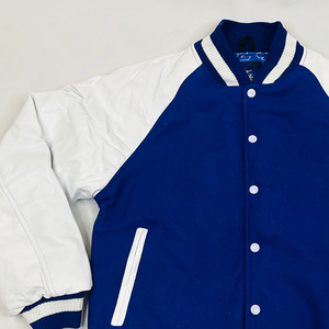 Chaqueta Universitaria Bomber DCY, Clásica Azul Rey con Letras Blancas, Unisex, Ropa Deportiva Universitaria, Impermeable - Product Image 3