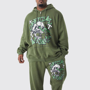 Vente en gros de pantalons de survêtement à capuche en molleton léger pour hommes, ensembles de pantalons cargo, survêtement d'hiver uni imprimé fitness - Product Image 6