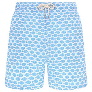 Short de bain imperméable à séchage rapide avec poches, taille à cordon, short de plage avec filet intérieur, short de surf pour homme, 6 pouces - Product Image 1