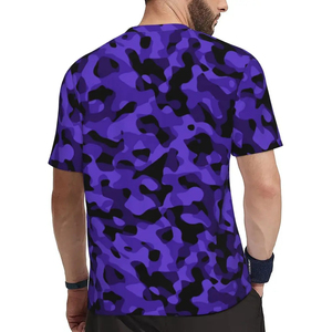 T-Shirt surdimensionné 100% coton pour hommes motif de camouflage solide de haute qualité tricoté sérigraphie DTG graphiques conception vierge - Product Image 5