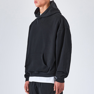 เสื้อฮู้ดดี้ผ้าฝ้าย 100% สำหรับฤดูหนาว แบบสวมหัว ไซส์ใหญ่ ใส่ได้ทั้งชายและหญิง ไม่มีเชือกผูก ผลิตแบบ OEM ODM พิมพ์ลายดิจิตอล มีกระเป๋าผ้าฟลีซ ขายส่ง - Product Image 2