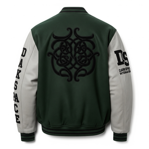 แจ็คเก็ตวาร์ซิตี้ขนสัตว์แบบมีฮู้ด คอตั้ง ขายดีประจำฤดูหนาว ปักลายเชนิลล์ ดีไซน์ใหม่ ทนทาน - Product Image 6