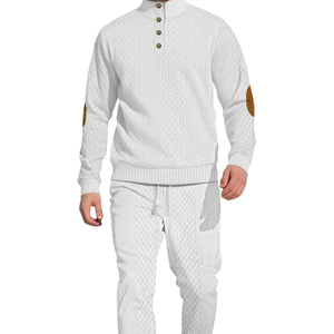 ชุดวอร์ม2ชิ้น100% พรีเมี่ยมผ้าคอตตอนออร์แกนิกดีไซน์ใหม่แขนยาวระบายอากาศออกแบบได้ - Product Image 1