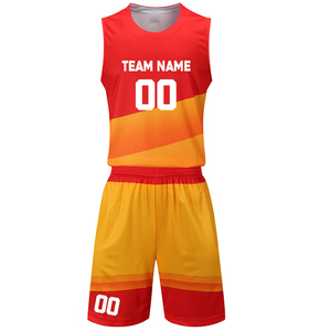 Ensemble de maillot de basket-ball personnalisé de qualité supérieure pour garçons, respirant, sans manches, avec short et nom d'équipe - Product Image 2
