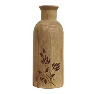 Handmade Rustic Wood Planter Decorative Floral Indoor Flower Vase for Home & Garden Decor Modern Minimalist Desktop Plant Pot - Product Image 6