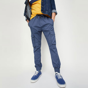 Pantalon cargo en toile pour homme, taille haute, coupe décontractée, prêt pour l'extérieur, matériau durable et lourd - Product Image 2