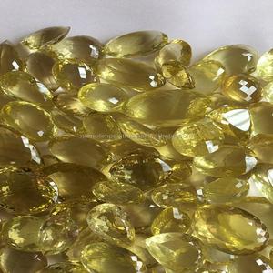 Pierres précieuses jaunes naturelles de quartz citron de qualité AAA avec un superbe lustre parfaitement fabriqué et poli pour les bijoux certifiés IGI - Product Image 6