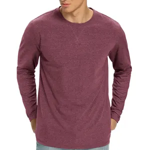 Custom Quick Dry Breathable Fitness Sport T shirt Long Sleeve Round Neck Unisex Summer Logo Label Plain T shirt for men