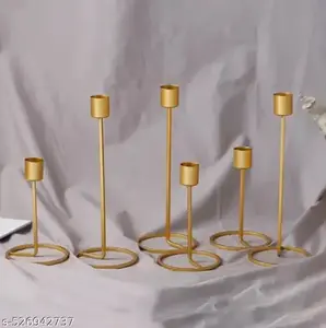 Portavelas multibrazo para bodas y eventos de lujo para decoración de bodas a un precio asequible de la India - Product Image 4