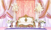 Chaise et chaises françaises pour salon de mariage Chaise de mariage italienne avec trône assorti Trône de mariage Modish et élégant