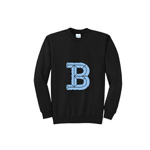 Sudadera de invierno con cuello redondo para hombre, cómoda sudadera polar de manga larga con logotipo bordado de alfabeto personalizado, ropa de calle - Product Image 1