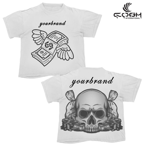 T-shirt personnalisé sérigraphie vierge DTF DTG impression bouffante en détresse chenille appliques broderie Street Wear t-shirt décontracté pour hommes - Product Image 6