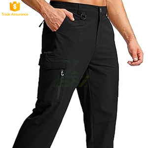 Mens Hiking Cargo Pants Midweight Straight Water Resistant Quick Dry Cotton Outdoor Tactical Multi Pockets <b>Camping</b> Elastic Waist - Product Image 2