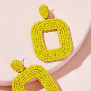 Pendientes Hechos a Mano con Cuentas de Semillas, Bordado de Cuentas Multicolor, Pendientes Rosados Hechos a Mano, Joyería de Moda para Mujer - Product Image 1