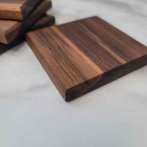 Best Quality <b>Wooden</b> Walnut <b>Coaster</b> in Square Shape <b>Wooden</b> <b>Coaster</b> Customize Logo Square Design At Low Price walnut <b>coasters</b> - Product Image 4