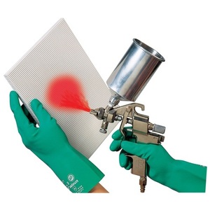 Honeywell Camatril 730 Green Chemical Gloves Size 9 EN 388 & EN 374 Compliant PPE Category III Pack of 10 Disposable - Product Image 1