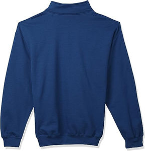 2025 New OEM Custom Blank Oversized Stand Collar Drawstring 100% Cotton <b>Pullover</b> <b>Jumper</b> Quarter Half Zip Sweatshirt for Men - Product Image 2