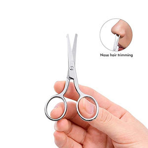 El Mejor Juego de 2 uds., tijeras para el pelo y la cutícula de la nariz con mango de cerámica, Kit de tijeras de manicura curvadas y redondeadas para hombres - Product Image 3