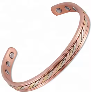 High Quality Customized Magnetic Pure <b>Copper</b> Fashion Cuff <b>Bracelet</b> Stylish Personalized Accessory - Product Image 1