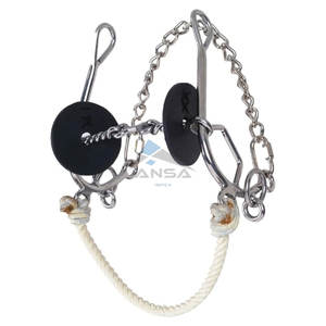 Reinsman Josey <b>Long</b> Shank Combination Bit Twisted Wire Dogbone with Rope <b>Nose</b>, 5" Mouth, Stage E Horse Training Bit - Product Image 2