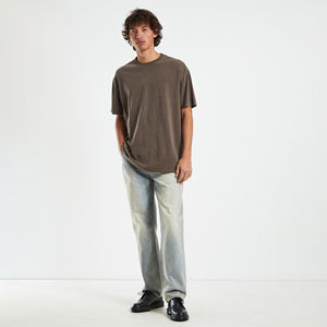 Camiseta 100% algodón para hombre, corte holgado, estampada, personalizada, extragrande, con logo impreso, cómoda, OEM - Product Image 3